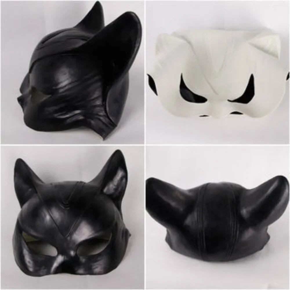 Cat Woman Face Latex Mask Cosplay Batman Catwoman Costume Props Halloween